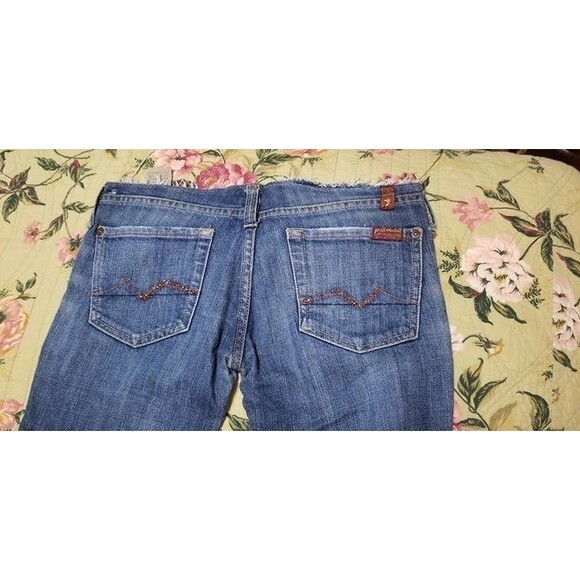 7 For All Mankind, Festival Jeans, cut to Fringe Low Waist Sze 26 W - Picture 9 of 15